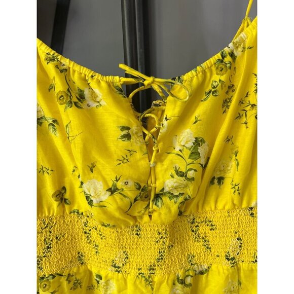 ALICE + OLIVIA Lai Printed Silk Blend Mini Dress Yellow Womens Size 10 - Picture 9 of 15